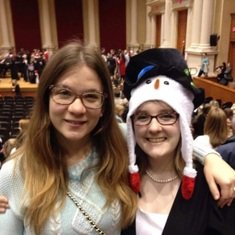 Amanda and Kayley at the Lassiter High School Chorus Concert.