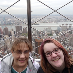 Kayley and her Mom at the Empire State Building