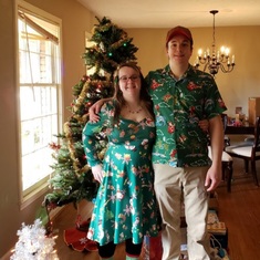 Kayley and Michael at Christmas time.