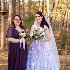 Kayley and Amy at Will and Amy's wedding.