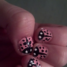 Kayley's Lady Bug nails