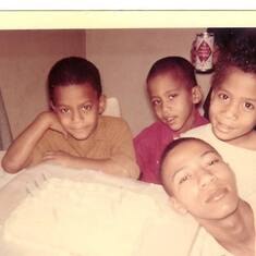 Kenneth with his brothers Phillip 3, Perry & Terry