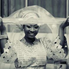 Kehinde on her traditional wedding day