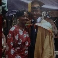 Biggie and mom during his graduation