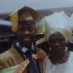 Biggie with Grandma during his Graduation at Lautech