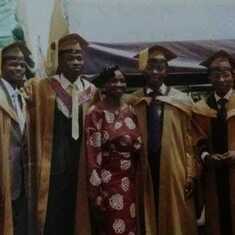 Biggie with Mom and Friends during graduation