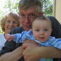 Happy times: Sandra, Keith, & Baby Gryffen