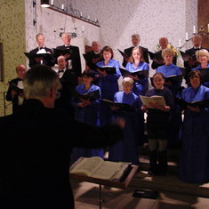 Keith singing at Frohnau, near Berlin. Abbey Singers German Tour, October 2003