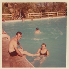 Kelly and Family enjoying and wonderful weekend at warm springs NV 1972