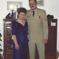 Kelly and his beloved wife Cathy on their wedding day