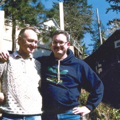 Kelly with his father Larry