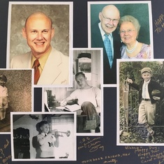 Collage of Dad made for his 90th Birthday