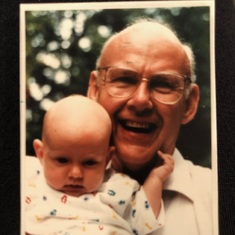 Dad with his first grandchild - Juliane Teubersen