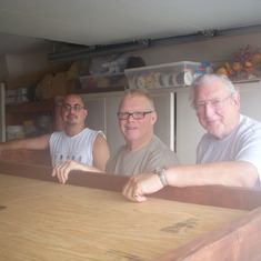 Tony, Dad and Walter building the boys bunk beds!
