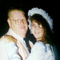 Dad and I @ my wedding reception. August 1992
