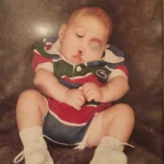 Brad was only 3 months old here, an they said he would not live an hour, he fooled them!!