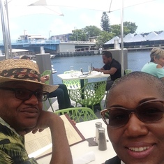 Ken and Nadene at Kaluz restaurant in Fort Lauderdale