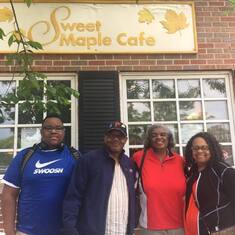 Deborah, Tahj, Ken and Avis at Sweet Maple Cafe