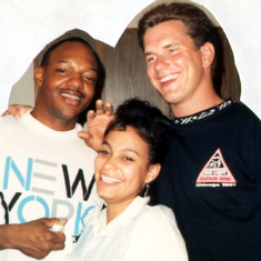 Ken, Gisela & Paul @ Paul's going-away party - July 1991