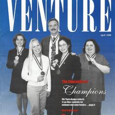 Ken on the cover of Venture, commemorating his academic award