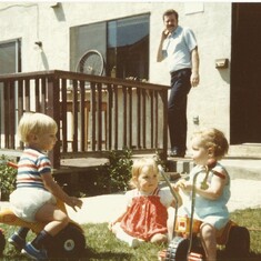 Ken with his twins and his niece Patti