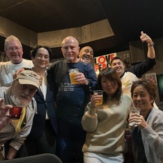 Tokyo hashers are at Love Peace and Soul Pub  celebrating King Kok memories 