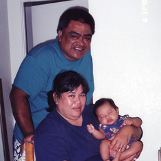 Dad & Janet visiting Rydre Shon for the first time...his 2nd grandson