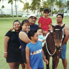 He rented a pony for Loke's Birthday at Kakaako Park 2000