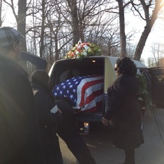 "J" arrives at Abraham Lincoln National Cemetery for military veterans.