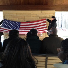 Removal of the United States flag.