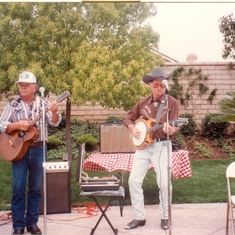 Ken and Jerry playing guitars at Sorosky House 1980