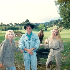 Ken, Marysue and Denise in New Zealand 1995