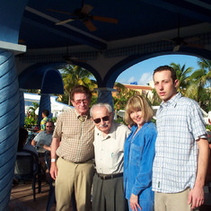 Ken, Grandpa Lou Sorosky,  Marysue and Eric