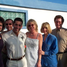 Connie, Don, Brad, Karen, Marysue and Ken  at Brad's Wedding Mexico 2001