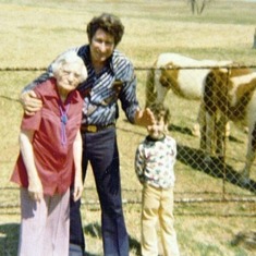 Daddy with his Mom on the Ranch