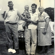Daddy, Craig, Papa and Grandma 1955