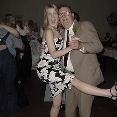 Pap Pap and Granddaughter Megs dancing at Bobby and Lolitas wedding.