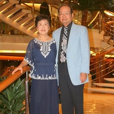 With mom on a cruise