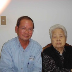 Dad with his mom (our grandmother)