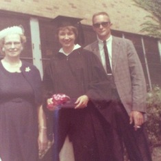 During their two-year courtship, Ken attended Sandy's 1962 graduation from Kent State University with her mother, Bertie Hamilton...