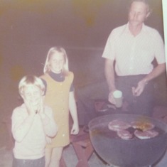 ...and the FL good life was ON: Grilling Steaks with Dad 1975