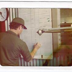 Kenton's first dispatching job. US Army. 1972-74