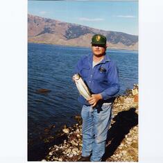Kevin at Henrys Lake, Idaho.  Oct 1998