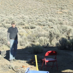 Kenton and I went gold mining out of Winnemucca for a few days.  The dirt was dry enough to run through the dry washer. Feb. 2015