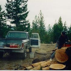 Kenton loving life on this cedar deck! 1993