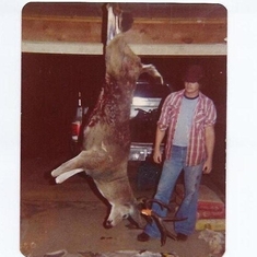 Kenton and his big buck.  End of Baylis Bell Rd., Tehama Co., CA 1978