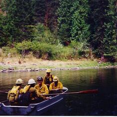 Kenton heading to the fire. Idaho, Aug 1994
