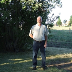 Kenton standing in the front yard.  July 2007