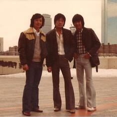 1984 Ken and brothers in Boston