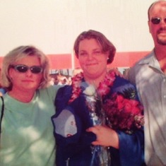 Sharon, Erin, Kevin at Erin's High School Graduation